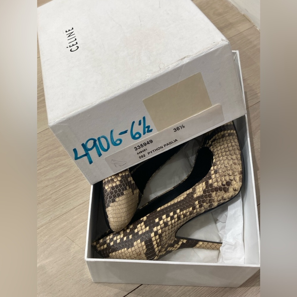 Celine Python Stiletto Pumps - Picture 3 of 7
